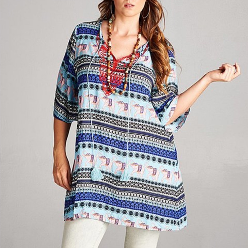Super Cute Elephant Print Tunic/Dress